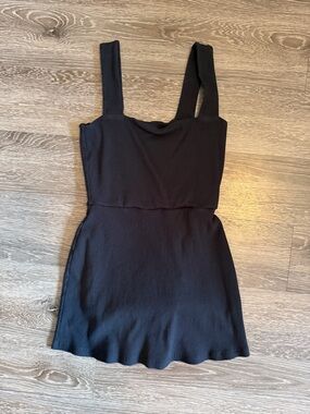 VS PINK Black Square-Neck Athletic Dress-Size Medium